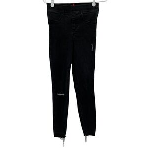 SPANX Black Rough Hem Distressed Skinny Jeans Size Small Petite Women’s